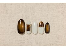ヴァンネイル(VINGT NAIL nail&eye beauty)/シンプルべっこうネイル