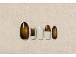 シンプルべっこうネイル