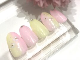 淡い縦グラ ホロフラワー