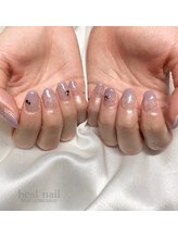ヒールネイル(heal nail)/purple×rame×stone