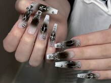 ダークハニー 原宿店(Dark Honey)/クールブラックチークネイル