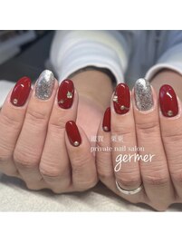 ボルドーにシルバーを合わせて★