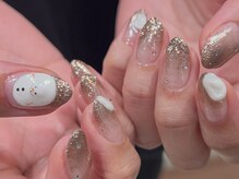 サイン(sin.)/3D雪だるまネイル