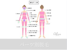 アイシス(AIsis)/脱毛【パーツ別対応箇所】