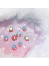 ネイルアトリエ いちごパフェ/キキララネイル