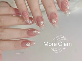 秋冬ネイル雪花ネイル