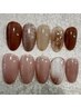 【シンプル定額】☆アート左右２本付定額ジェル☆￥4950