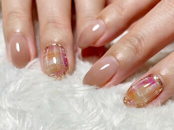 サロンドフォーエイチ(salon de 4H)/あったかチェックネイル