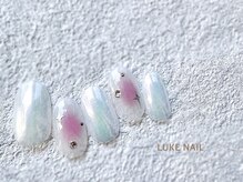 ルークネイル 恵比寿店(LUKE NAIL)/オーロラチークワンホンネイル
