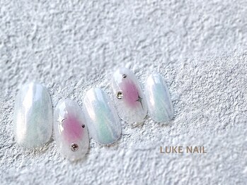 ルークネイル 恵比寿店(LUKE NAIL)/オーロラチークワンホンネイル