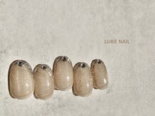 ルークネイル 恵比寿店(LUKE NAIL)/ストーンラメフレンチ　春夏秋冬