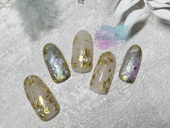 セッテネイル(Sette Nail)/ミラーフラワー×マグネット