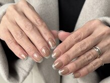 ミエレ(miele)/くすみお洒落フレンチネイル