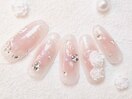 【ワンホンコース】薔薇ネイル