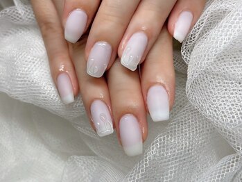垂れネイル×マットホワイト