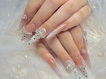 ジーエーネイル(G.A nail)/長さ出し10本+パーツつけ放題