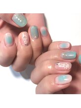 ストーリーアイラッシュアンドネイル(Story)/ターコイズブルーネイル♪