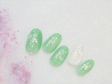 ネイルズガッシュ 武蔵小山店(NAILsGUSH)/＊グリッターグリーン＊