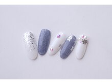 幻之花ネイル/雪の結晶アート