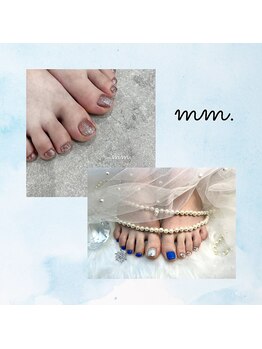 エムエム(mm.)の写真/サンダル映え確実☆最旬フットネイルで足元に魔法を★毎月雰囲気を変えて楽しめるお得な定額メニュー有り