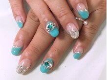 ネイルサロン ビューティーマジック 川口店/斜めフレンチネイル