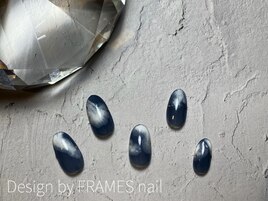 ネイビーニュアンスネイル♪