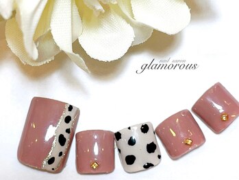 ネイルグラマラス 西新井店/《フットネイル》大人アニマル柄