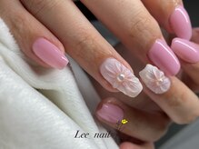 リーネイル(Lee_nail)/ぷっくりフラワーネイル♪