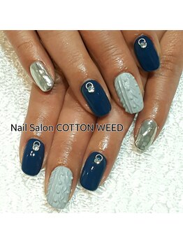 ニットネイル＆ミラーネイル