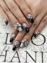 コト(KOTO)/蝶々/パーツ/黒/ラメ/キラキラ