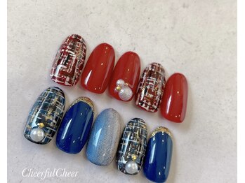 チアフルチア(CheerfulCheer)/定額制Bコース ツイードネイル