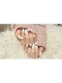 ネイルサロン マリポーサ(Nail Salon MARIPOSA)&nbsp;赤×白ガーリーネイル