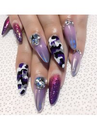 カモフラ柄スカルプ　¥11000