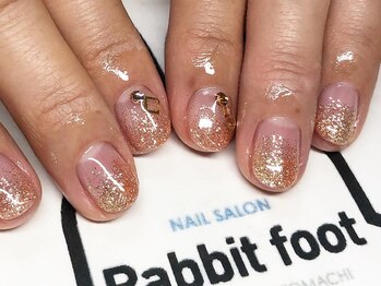 ネイルサロン ラビットフット(Rabbit foot)/オレンジラメグラ4000円