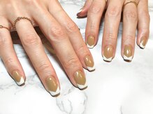 プルメリア(Plumeria)/【ハンド】白×Vフレンチ