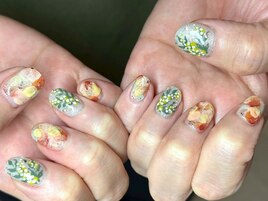 北欧風ミモザネイル☆
