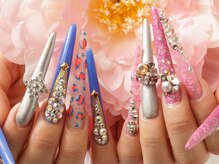 エスフィーネイルサロン ブリーユ(Esfy nailsalon Brille)/メタリック×ロング個性派ネイル
