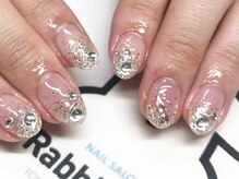 ネイルサロン ラビットフット(Rabbit foot)/シルバーラメグラ4000円
