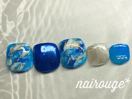 フット♪マーブルネイル♪