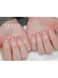 ショートネイルもグラデ♪