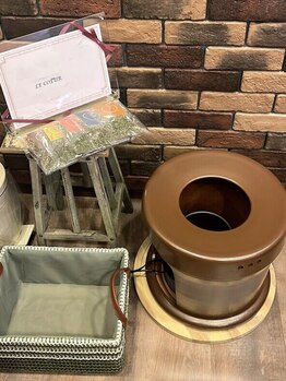 ルクール(LE COEUR)の写真/こだわり抜いた”オーガニックよもぎ蒸し×漢方”でゆったり温活◎デトックス効果で美容と健康にも◎