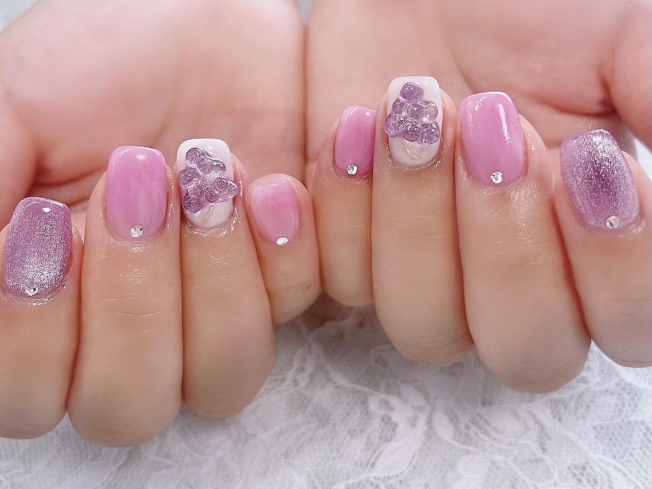 No.328 ネイルチップ　ジェルネイル　葡萄　　ニュアンス　キラキラ　秋 No.328 ネイルチップ ジェルネイル 葡萄 ニュアンス キラキラ 秋