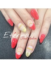 エターナル エムザ店(Eternal)/レッド＆ゴールドネイル♪