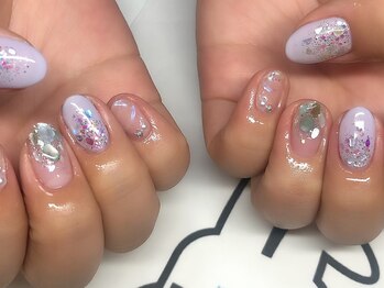 ネイルサロン ラビットフット(Rabbit foot)/クラッシュシェルネイル8980円