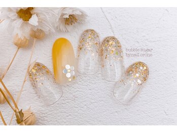 バブル シュガー バイ ネイルクローネ(bublle sugar by.nail crone)/ホロフラワーネイル