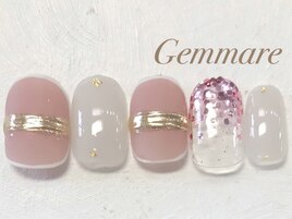 マットメタリックデザインネイル