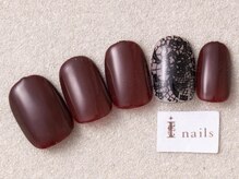 アイネイルズ 三宮店(I nails)/ボルドーブラックレース