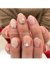 ネイルサロン クール(Nailsalon Coeur)/フラワー シェル キラキラネイル