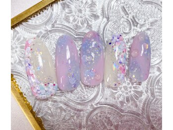 ミルネイル(Mil Nail)/紫陽花ネイル