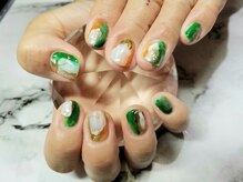 シュガーネイル(sugar nail)/カラフルニュアンスネイル